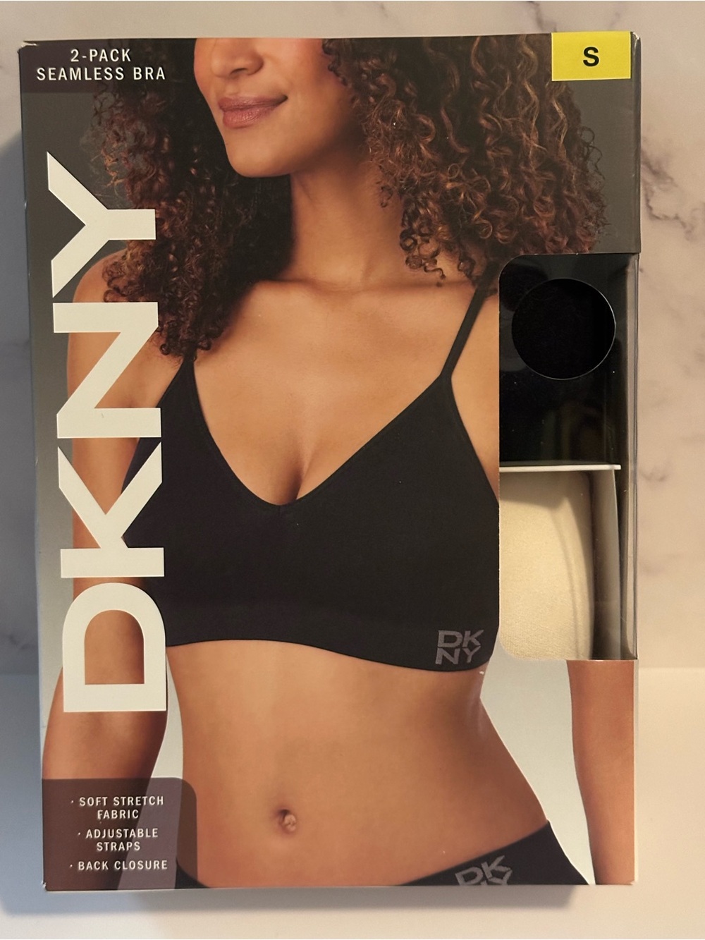 DKNY 2-Pack Seamless Bras in Black & Cream